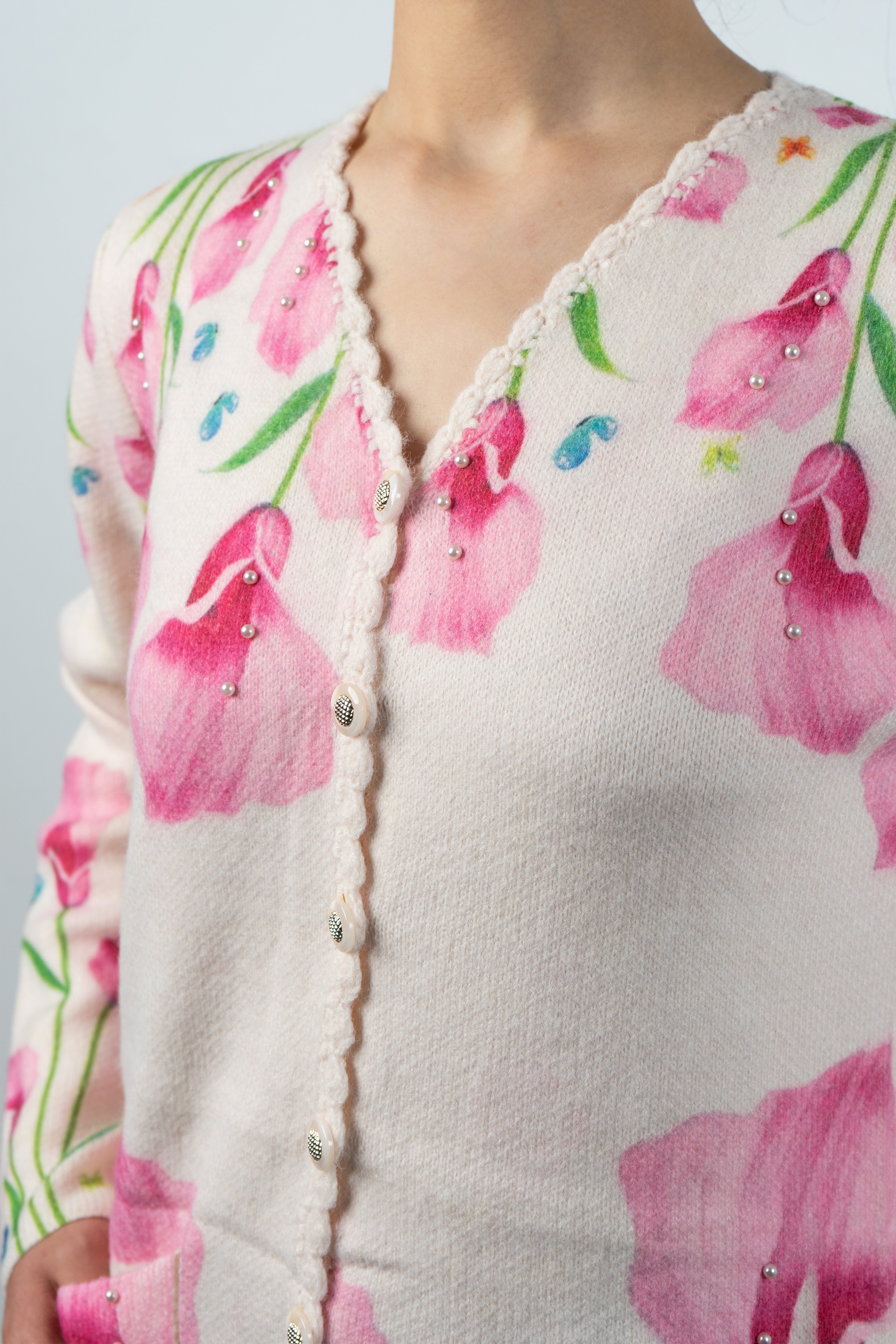 Zarmin - White Woolen Sweater